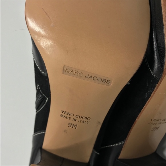 Marc Jacobs Black Toe Cap Ankle Boots Italy sz 9 - Picture 5 of 5